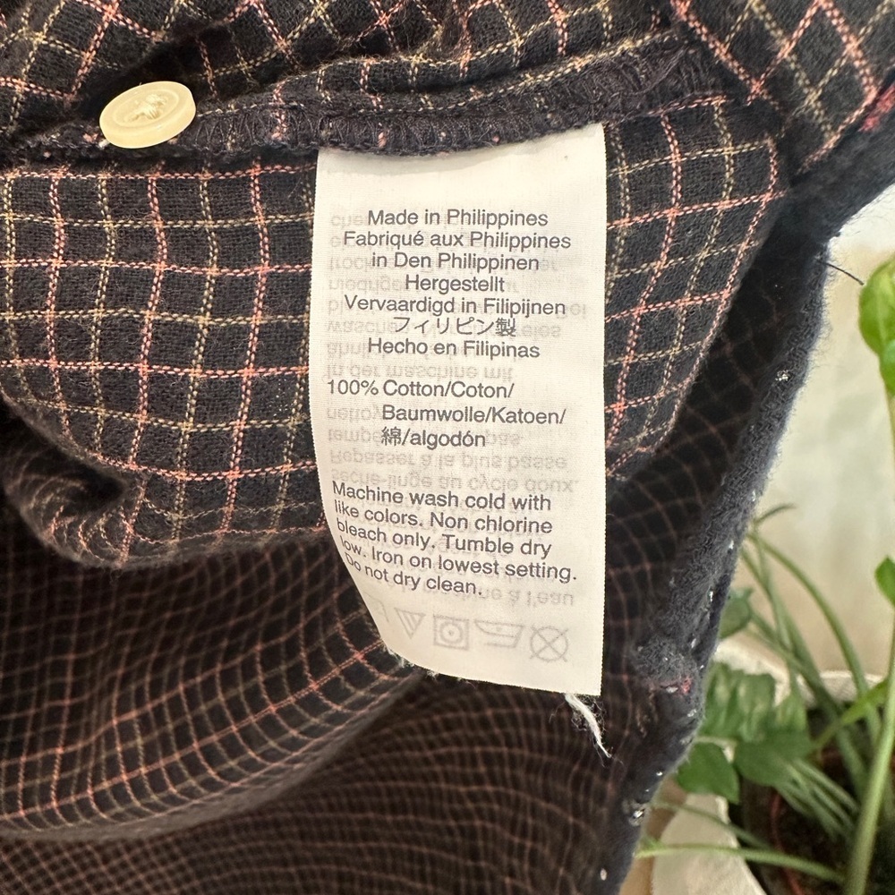 Madewell XS Dark Navy Micro Floral Cotton Button Down Shirt, Fits a Medium - Picture 6 of 6